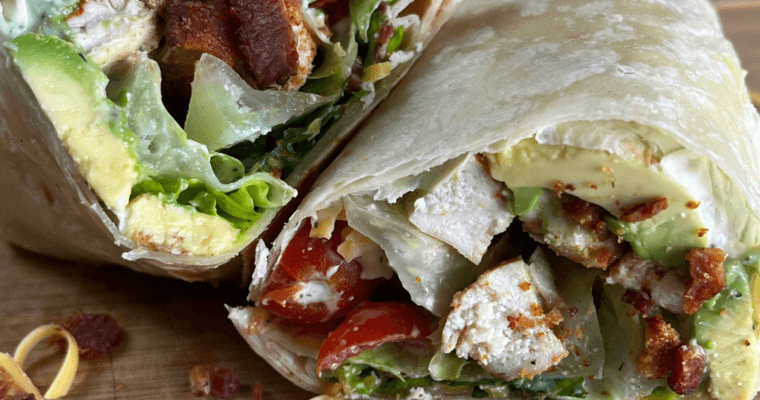 🥓 Chicken Bacon Ranch Wrap (High-Protein Meal Prep)
