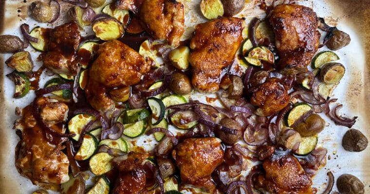 Sheet Pan BBQ Chicken Thighs