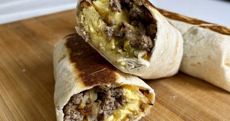Freezer-Friendly High-Protein Breakfast Burritos