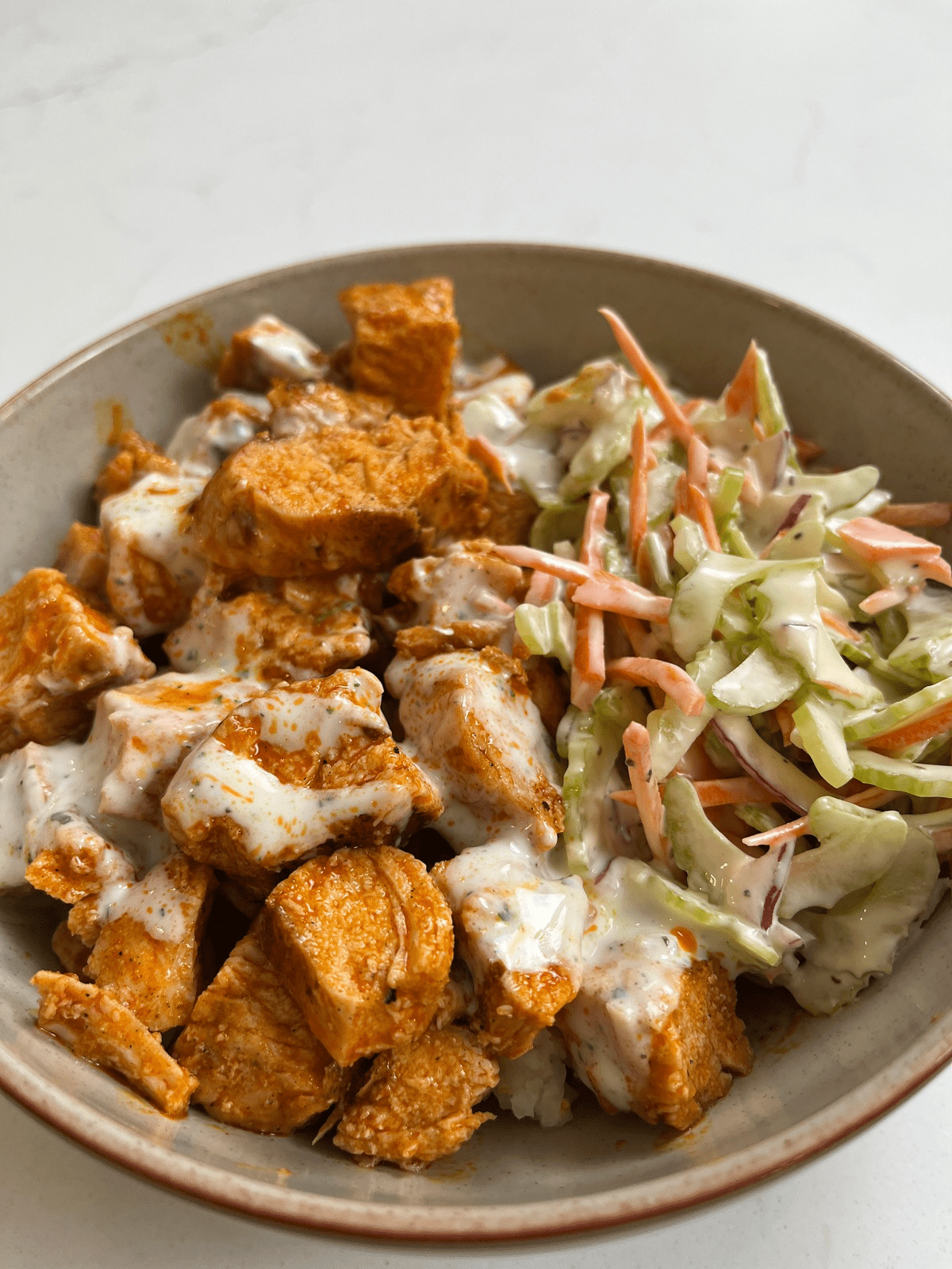 Buffalo Chicken Rice Bowl (Healthy, High-Protein Meal Prep)