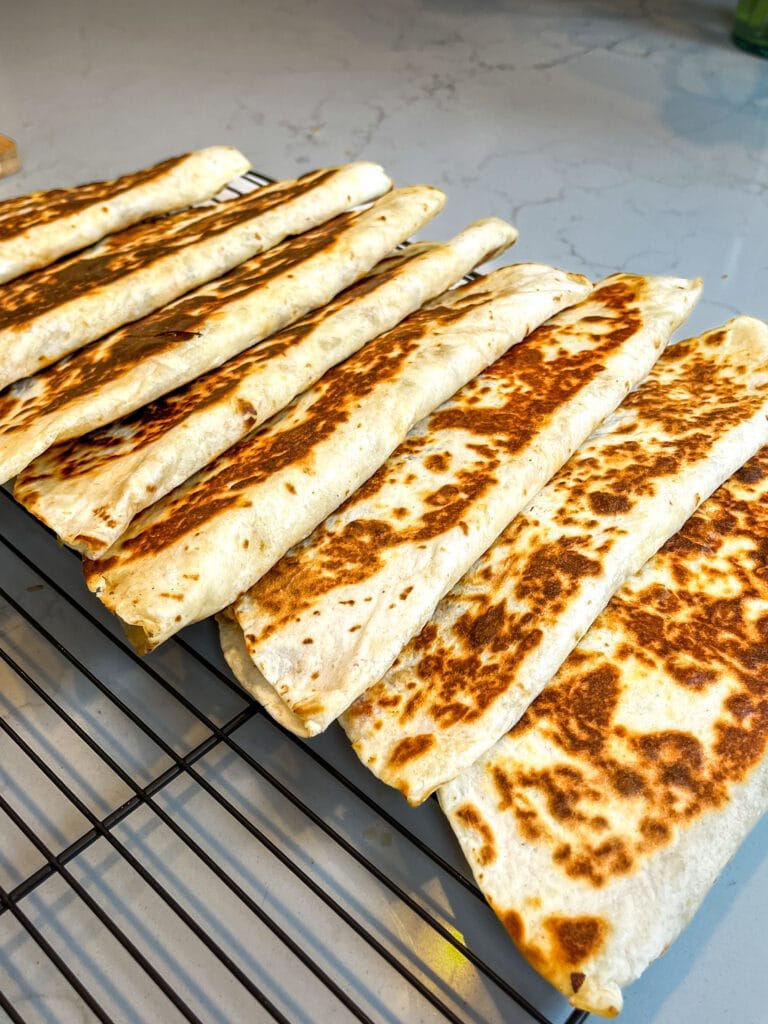 high protein breakfast quesadilla meal prep