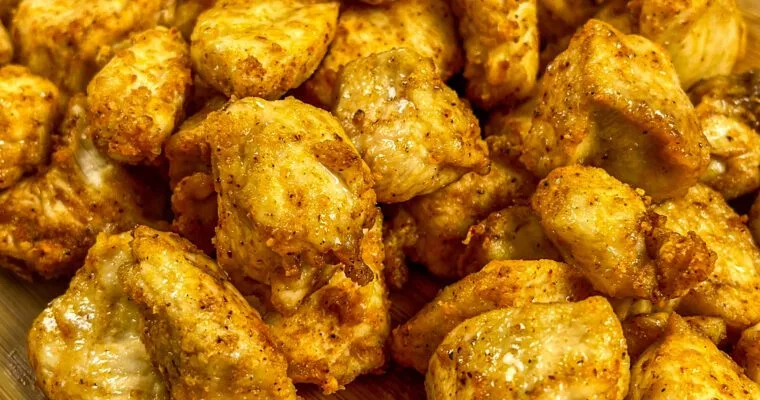 Crispy Parmesan Air Fryer Chicken Bites