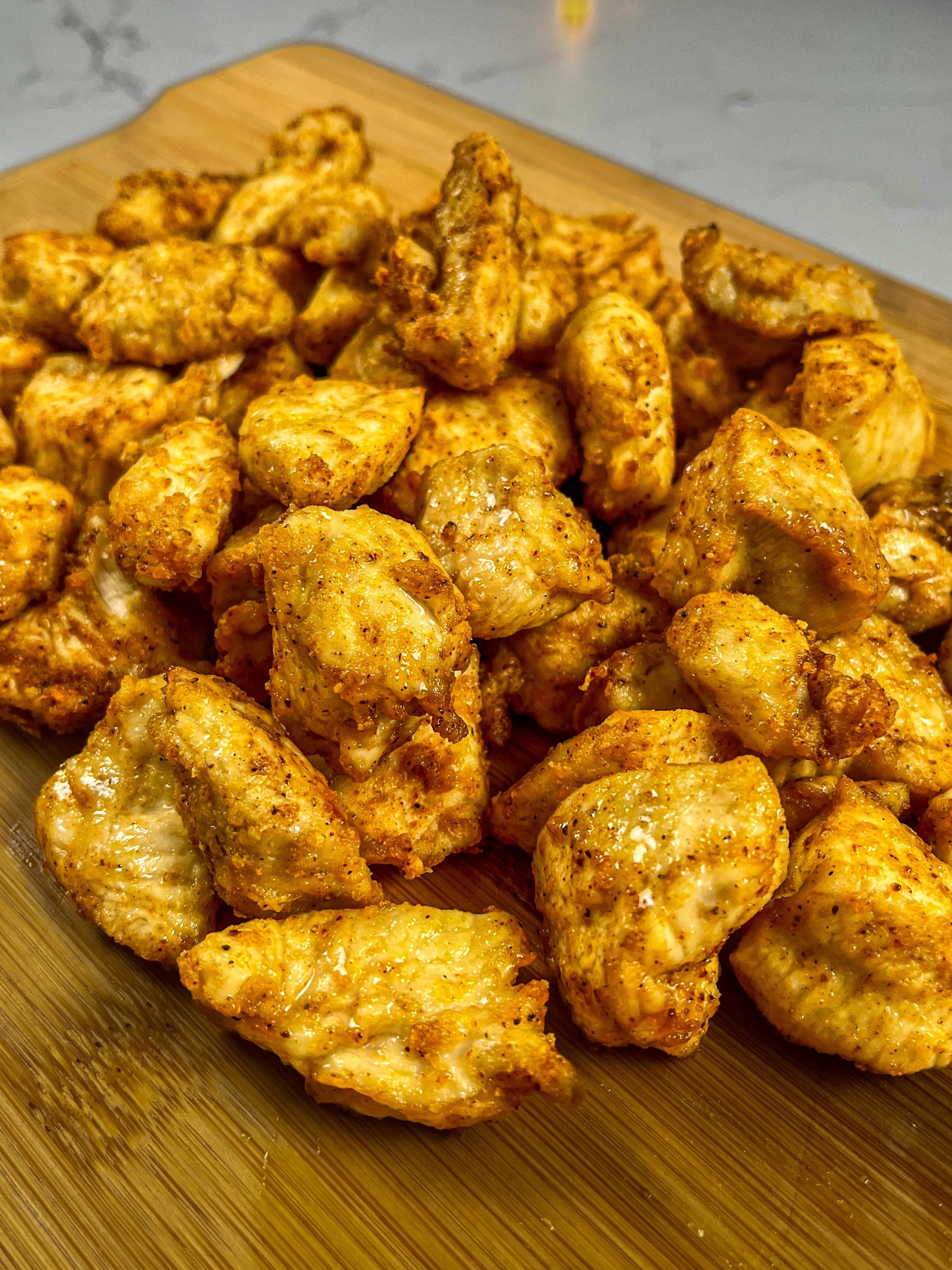 Crispy Parmesan Air Fryer Chicken Bites